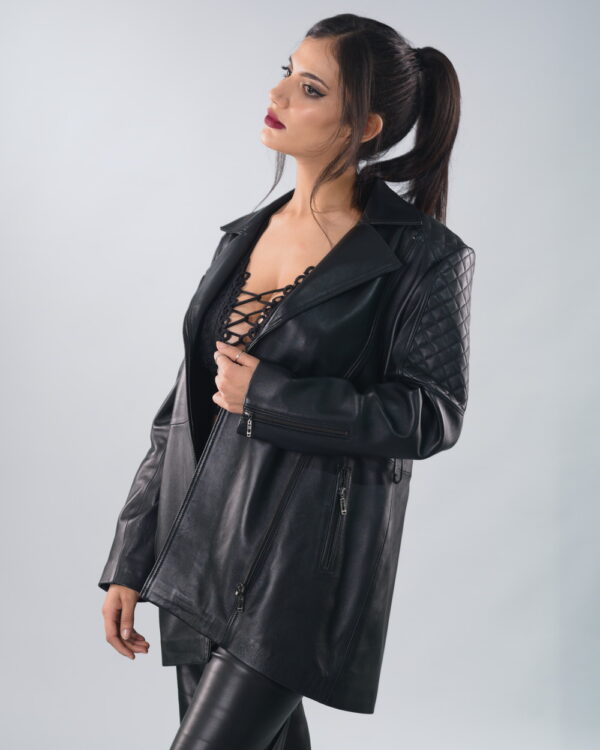 Blouson Perfecto Long en Vrai Cuir (Perfecto Jacket)