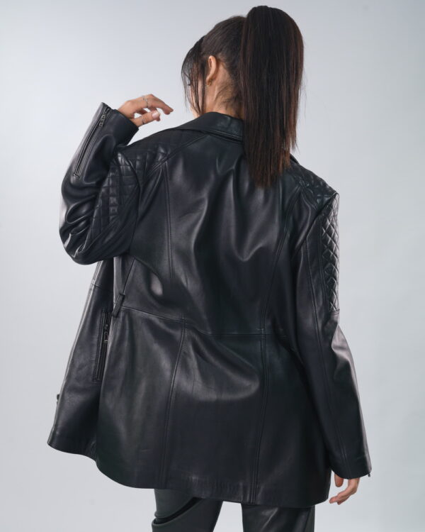 Blouson Perfecto Long en Vrai Cuir (Perfecto Jacket)