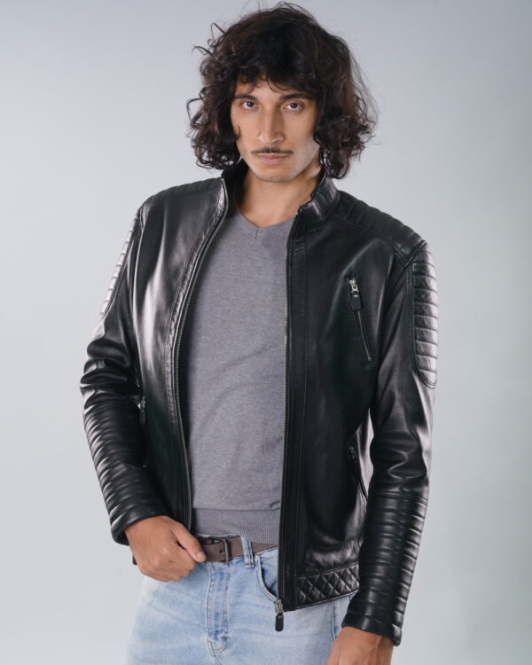 Blouson Racer en Vrai Cuir (Racer Jacket)