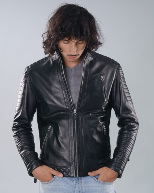 Blouson Racer en Vrai Cuir (Racer Jacket)