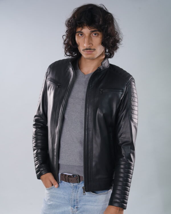 Blouson Racer en Vrai Cuir (Racer Jacket)