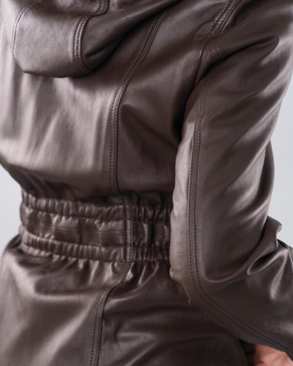 Manteau Parka avec Capuche en Vrai Cuir (Parka Coat)